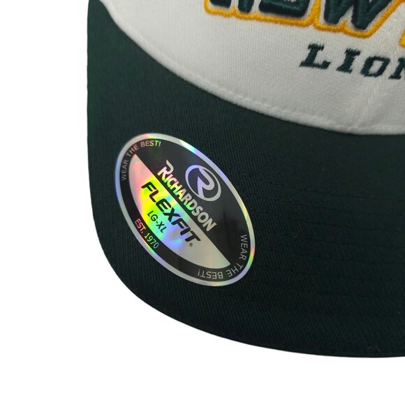 New Deal Lions L/XL Cap Back Mesh Embroidered Logo Flex Fit Trucker Baseball Hat - Picture 7 of 14
